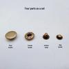 72 Sets Four-Color Metal Snap Buttons, 4-Piece Tool Set for Press-type Fasteners