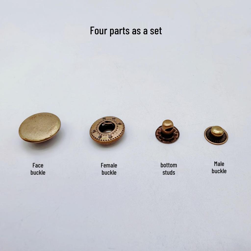72 Sets Four-Color Metal Snap Buttons, 4-Piece Tool Set for Press-type Fasteners