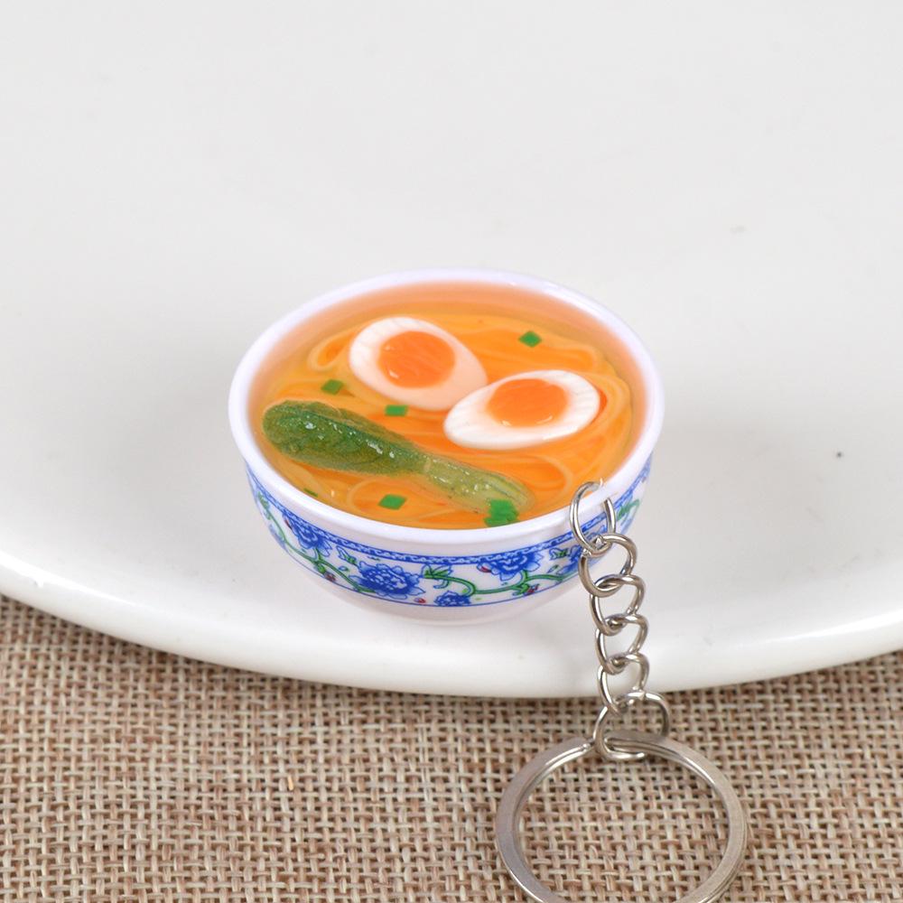 Kids' Mini Kitchenware: Noodle Bowl Keychain Fun Toy & Student Souvenir