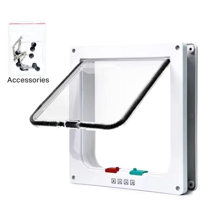 Cat Door 4 Way Locking Proof Pet Door For Interior Doors Cabinet Garage Doors 2Pc