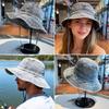 Tragbarer Sonnenschutz Denim Stoff Fischerhut Anti-UV Retro Fischerhut Atmungsaktiv Lässig Bergsteigerkappen Outdoor
