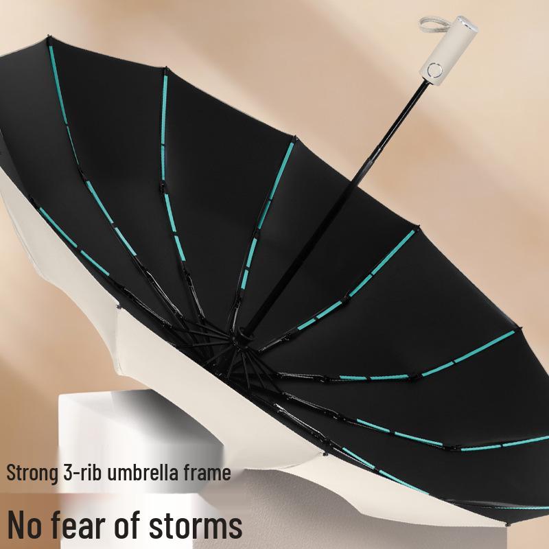72-Rib Automatic Folding Umbrella for All Weather - Sunshade and Sunscreen for Men, Women, and Students