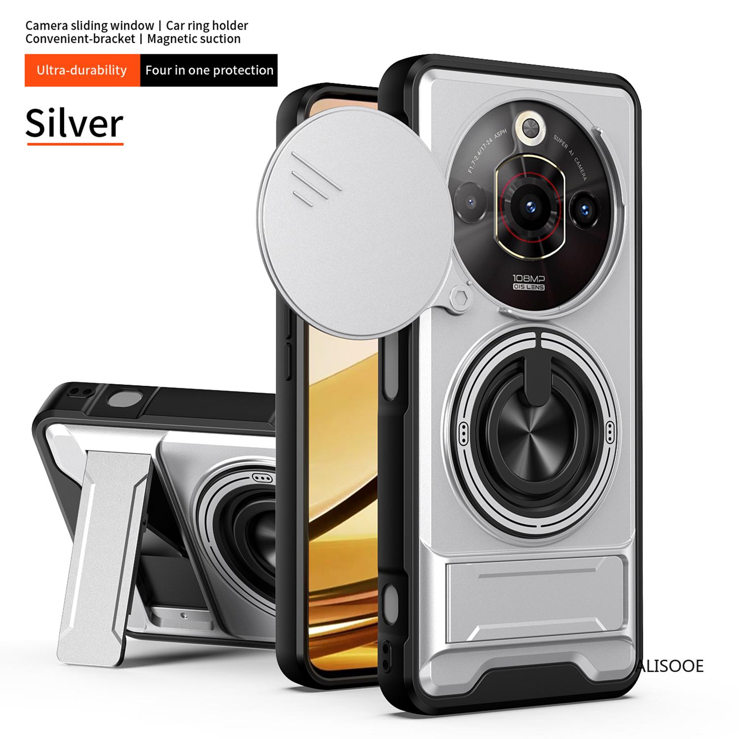 

Чохол для Nubia Focus Pro 5G Чохол Обертовий Ковзаючий Захисне кільце для камери Підставка Ударостійка Кришка Чохол for Nubia Focus Pro білий