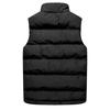 Men Autumn Winter Fashion Stand Collar  Color Waistcoat Vest Jacket Top Coat