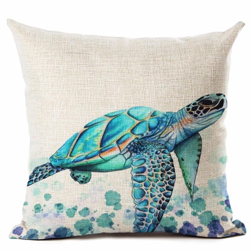 sea blue throw pillows