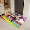 cartoon T-True and the Rainbow Kingdom Floor Mat Flannel Door Mat Non-Slip Absorbent Washable Indoor Home Rug