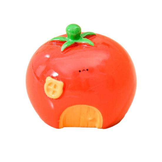 Mini House Micro Landscape Decoration Cartoon Tiny Fruit Shaped House Miniature Resin Figurine for Plant Pot Fairy Garden Accessory
