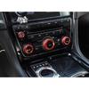 For Jaguar XJL 2010-2019 Red Alloy Center Console AC Volume Knob Ring Trim 4PCS