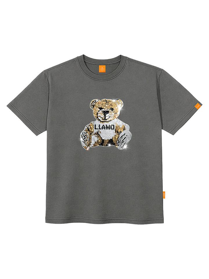 Ellamo Cubic Lamo Bear Short Sleeve T-Shirt Unisex Plus Sizes S~4Xl (A Type)