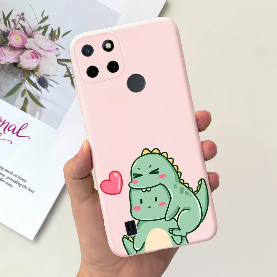 For Realme C21Y Case Realme C25Y Stylish Candy Painted Cover Soft Silicone Phone Case For Realme C21 C 21 Y C25Y RealmeC21 Shell