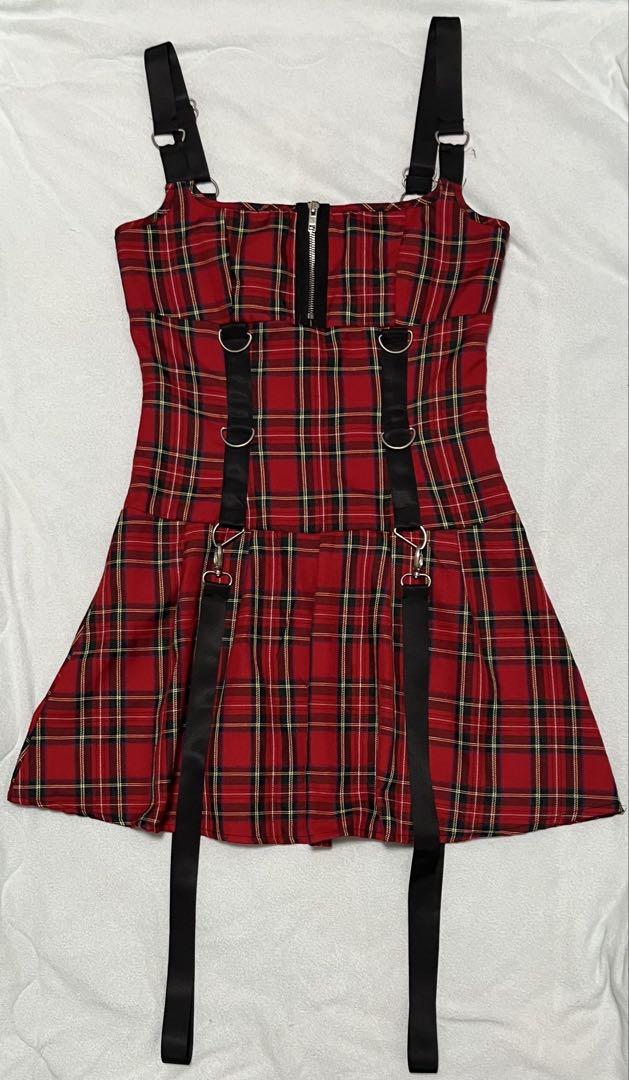 

[USED] dollskill check belt one-piece tripp nyc