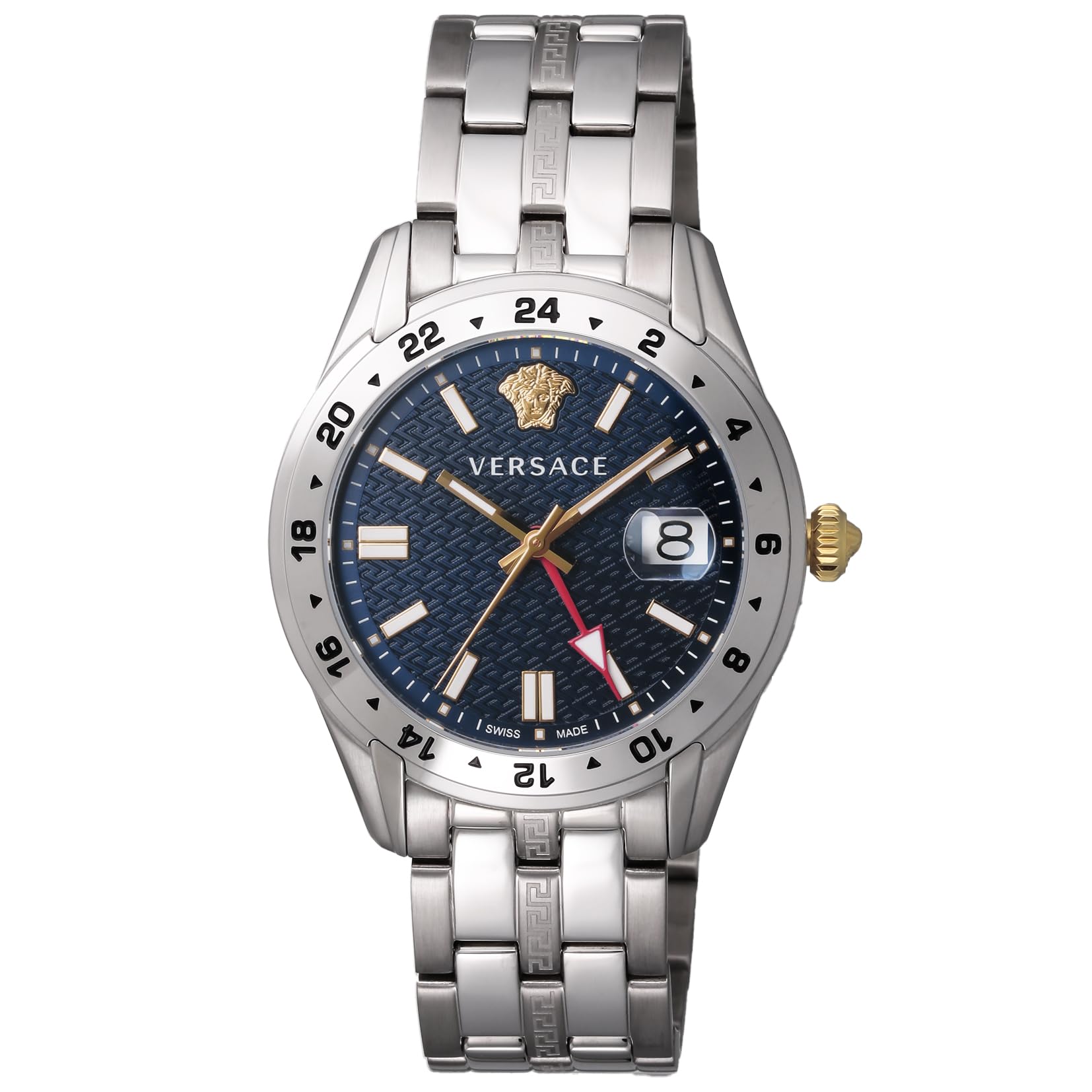 

Greca Time VE7C00523 Silver Watch [Versace] Men s [Used] синій