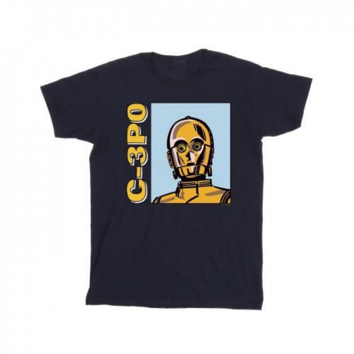 STAR WARS Mens C3PO Line Art T-Shirt S