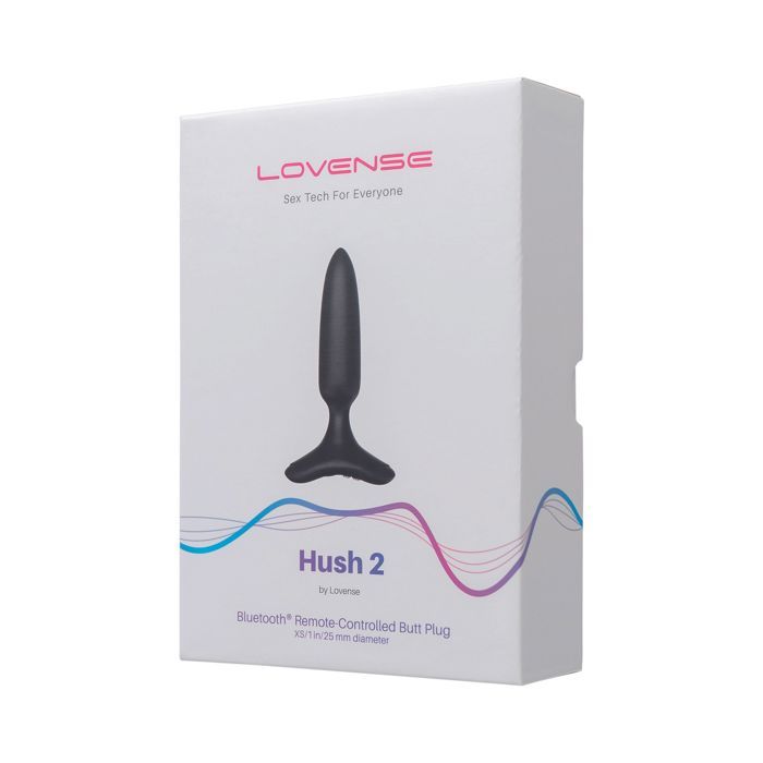 Vibrant Anal Plug - LOVENSE - Hush 2 - Diameter 25 Mm - App Control - Black Silicone