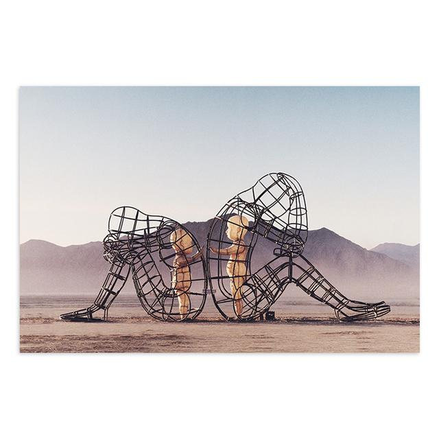 

Металлическая Скульптура Детская Кукла Холст Картина Творческий Семейный Художественный Плакат Современная Абстрактная Художественная Картина для Декора Гостиной Принты 20x30cm