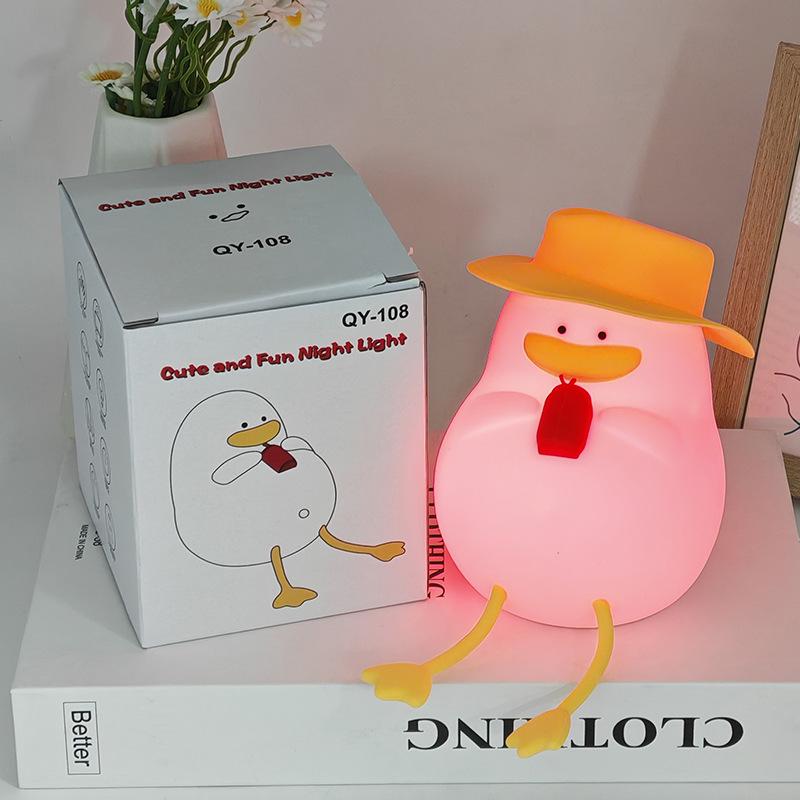 Duck Toaster Night Light – Cute Rechargeable Bedside Lamp for Emotional Ambience