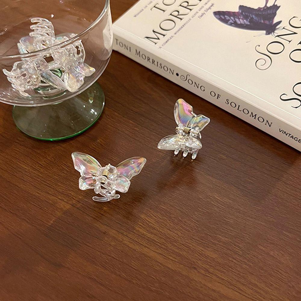 

Laser Color Small Side Clip Women Hair Accessories Transparent Hair Claw Korean Style Hair Clip прозрачный