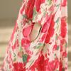 DIMANAF New 2026 Women Plus Size Spring Summer Beach Button shirt Dress Lady Loose Oversize Maxi long Floral Print Cotton