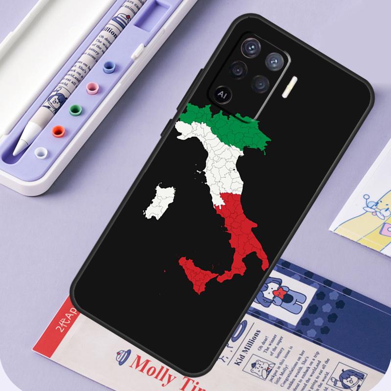 Italian Italy Flag For Oppo A40 A60 A80 A94 A74 A54 A15 A18 A38 A58 A78 A98 A16 A76 A96 A57 A17 A77 A5 Pro Case