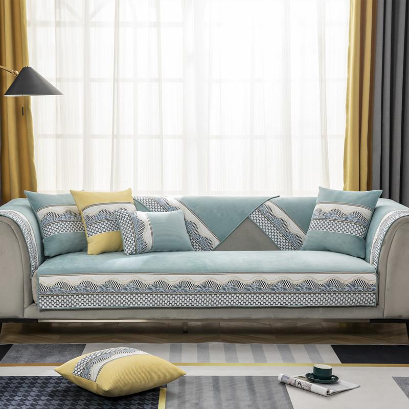 Четыре сезона универсальная подушка для дивана из кукурузного зерна с синелью и волной — фото 4