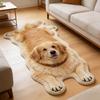 3D Cartoon Cat Faux Cashmere Floor Mat for Indoor Use - Water Absorbing, Dirt Resistant Foot Mat for Bathroom or Entrance.