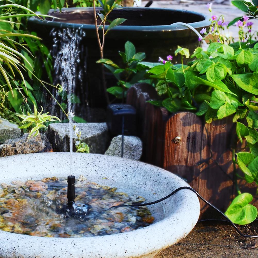 5W 5V Solar Fountain Pump DIY Solar Panel Fountain with 4.9FT Water Pipe Pump for Bird Bath Garden Decoration Pets Drinking Pon
