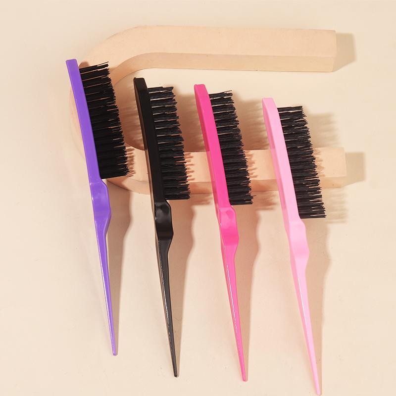 1pcs Hair Teasing Brush, Salon Back Combing Brush Rat Tail Teasing Hair Brush Nylon for Back Combing Styling Tool