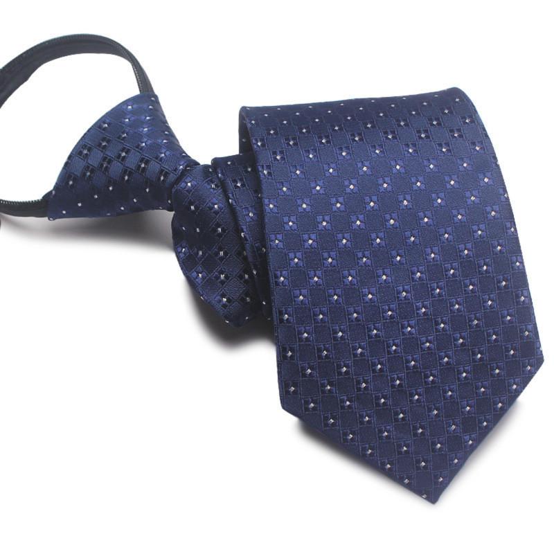 Mens Business Polyester Tie With Arrow Design And Zipper Closure For Office