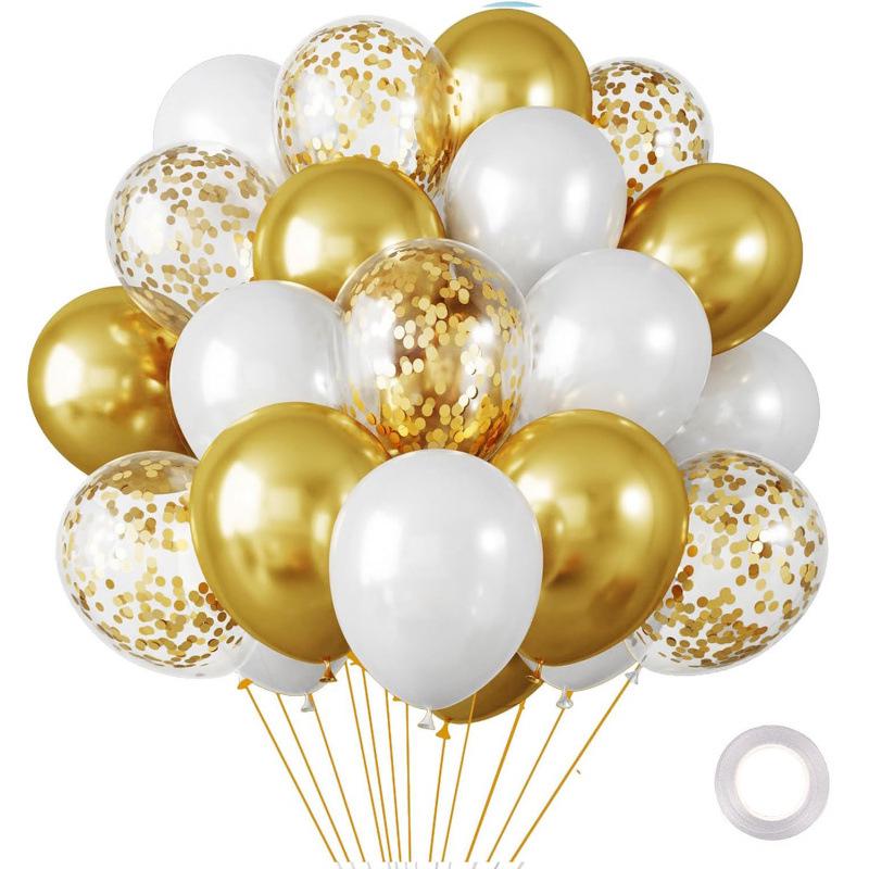 Metal Sequin Balloon Set - 30 Colorful Holiday Party Decorations