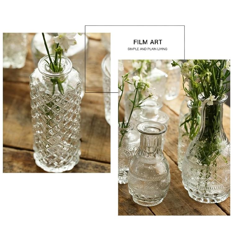 12Pcs Glass Bud Vases Small Vases for Centerpieces Mini Flower Vases Bulk for Rustics Wedding Home Table Decorations