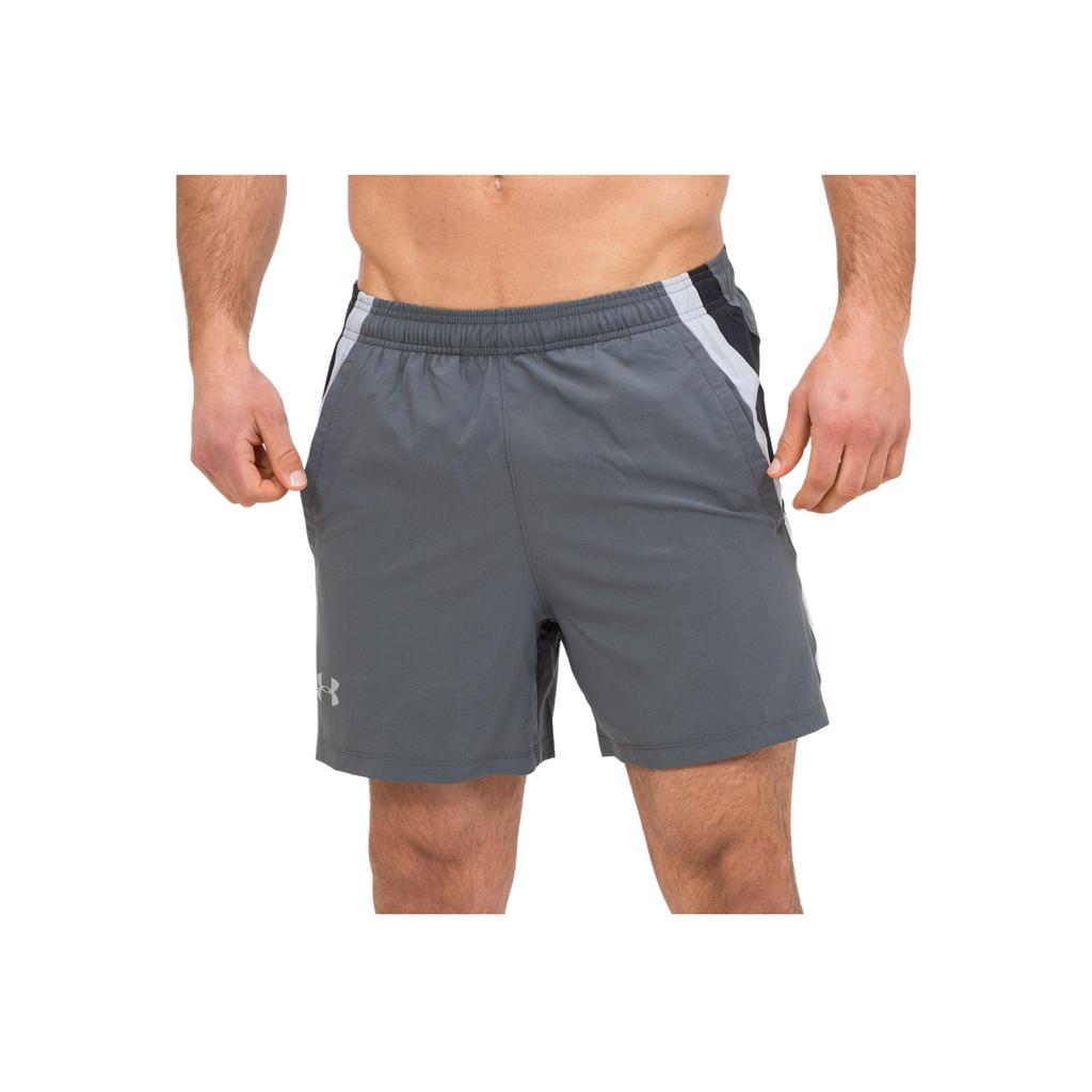 Under Armour Running Shorts Men Bottoms Peach Grey 1326571-012