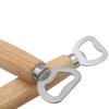 Beer Bottle Opener with Wooden Handle, Stainless Steel Cap Remover, Rustic Bar Tool for Home Kitchen, Gift for Men Dad