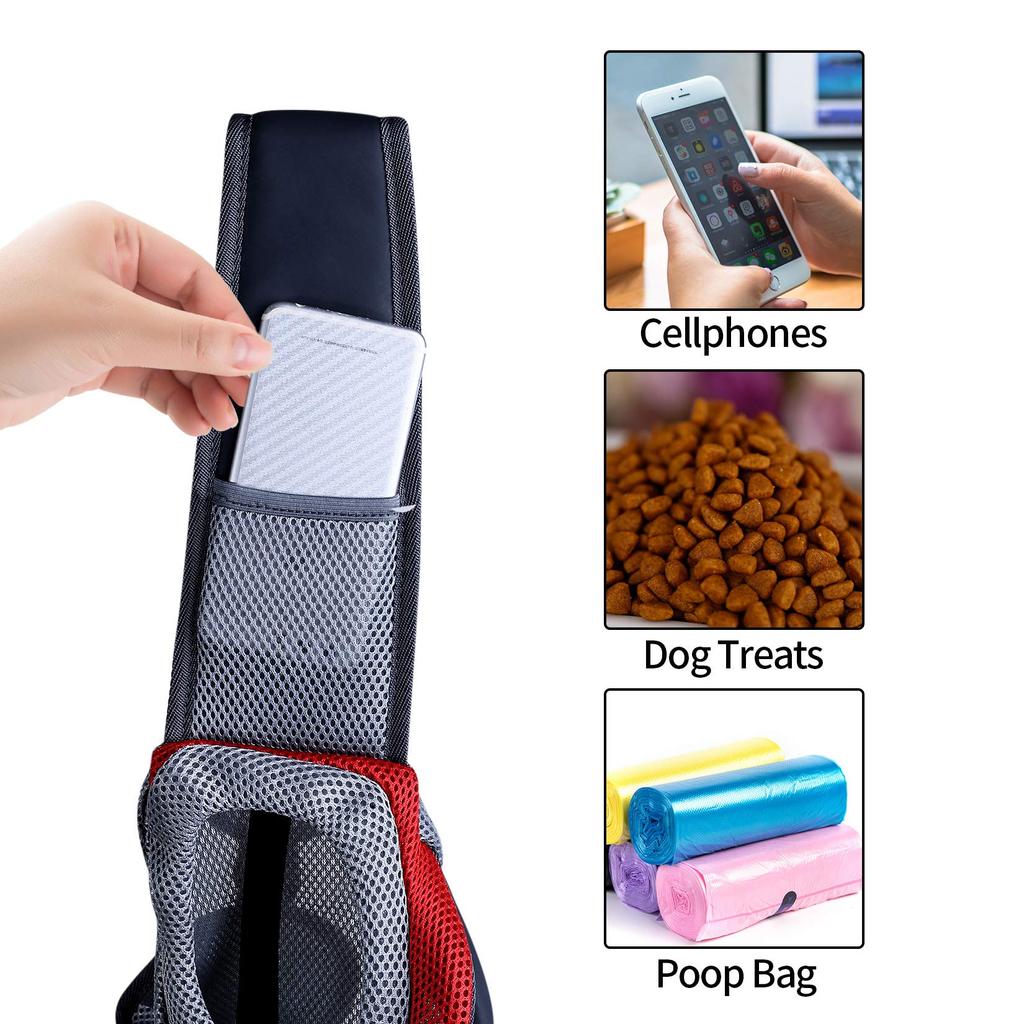 Hands-Free Pet Carrier - Breathable Mesh Front Pack for Small Cats/Dogs