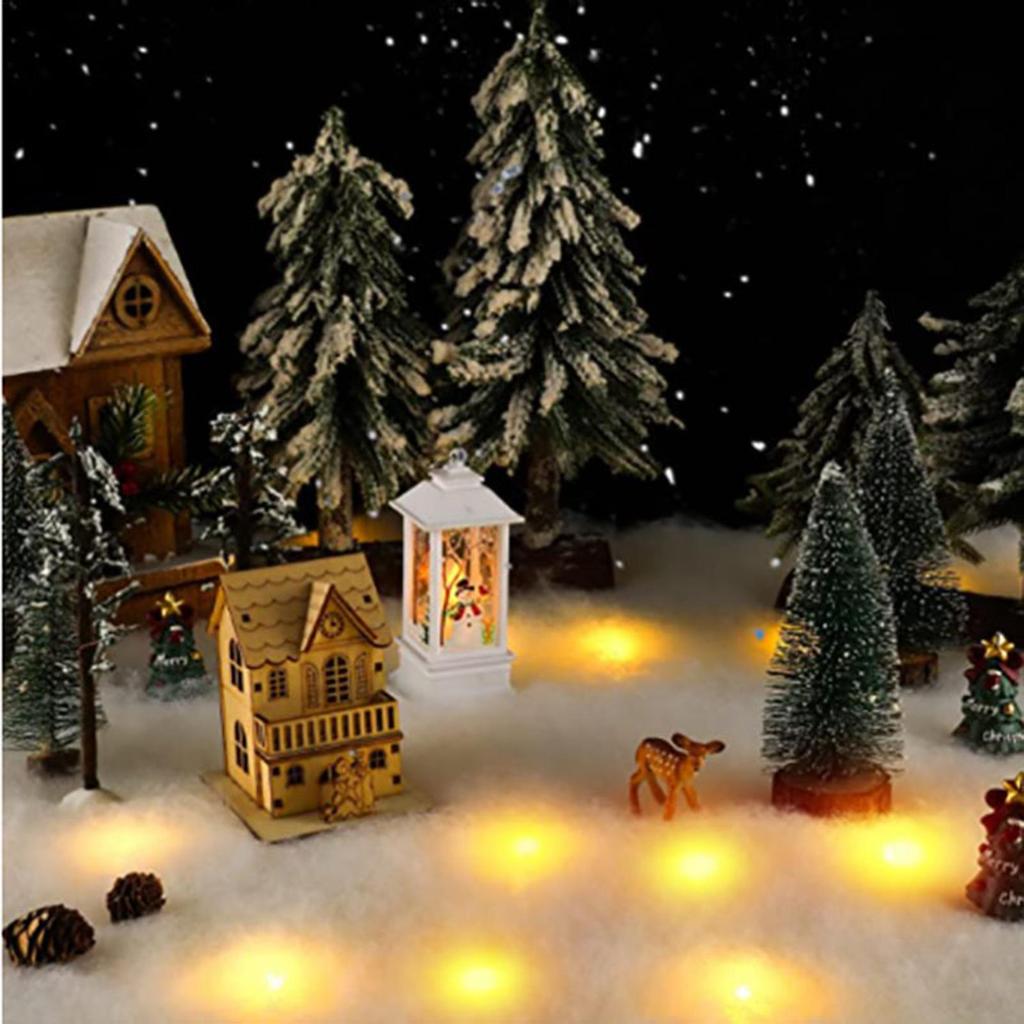 Christmas Snow Blanket Roll Soft Christmas Snow Blanket with Led Lights 8 Lighting Modes Fake Mat Tablecloth for Indoor Outdoor