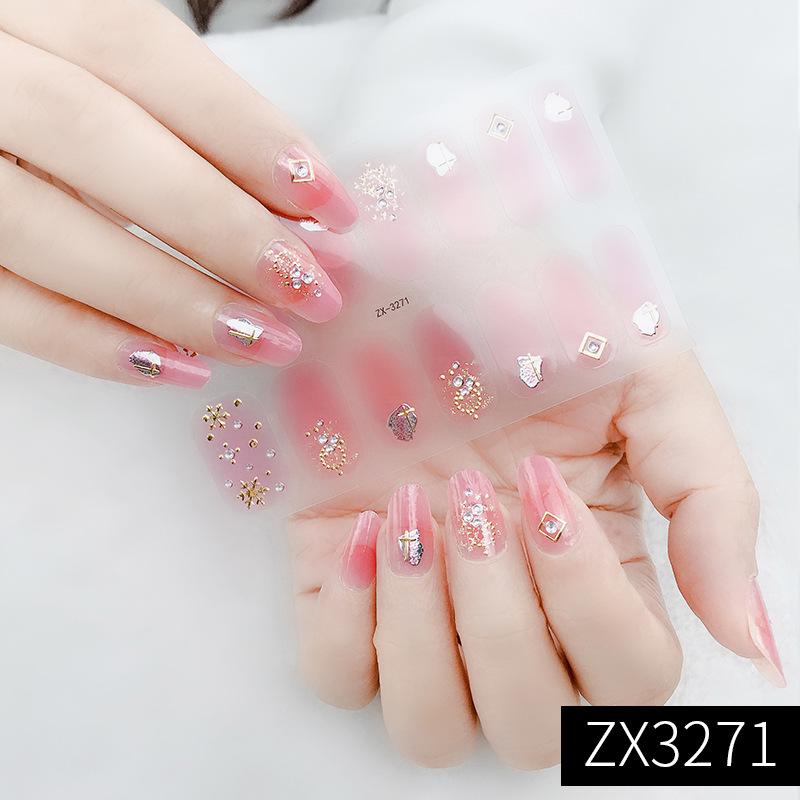 Chinese Style New Year Nail Art Stickers Cartoon 3D Imitation Diamond Hot Stamping Christmas Holiday Nail Stickers