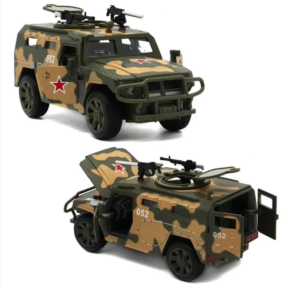 1:32 Knight Xv Navy Alloy Car Model Toy Light Music Pull Back Doors Opened Explosion-Proof Vehicle Models Birthday Gifts For Kid