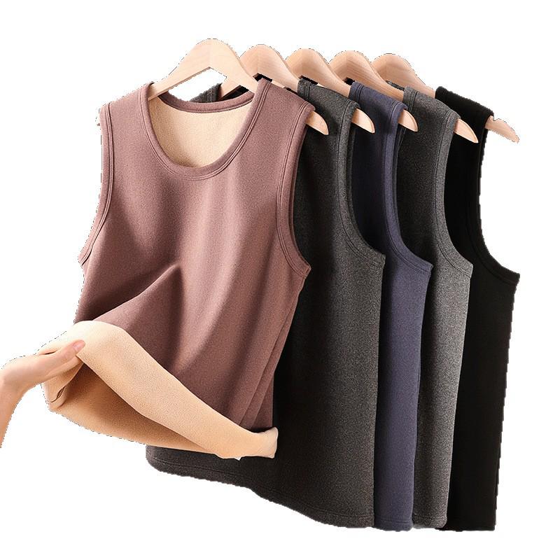 Men's 2025 Fleece-Lined Warm Vest with Down Feather Silk for Autumn/Winter