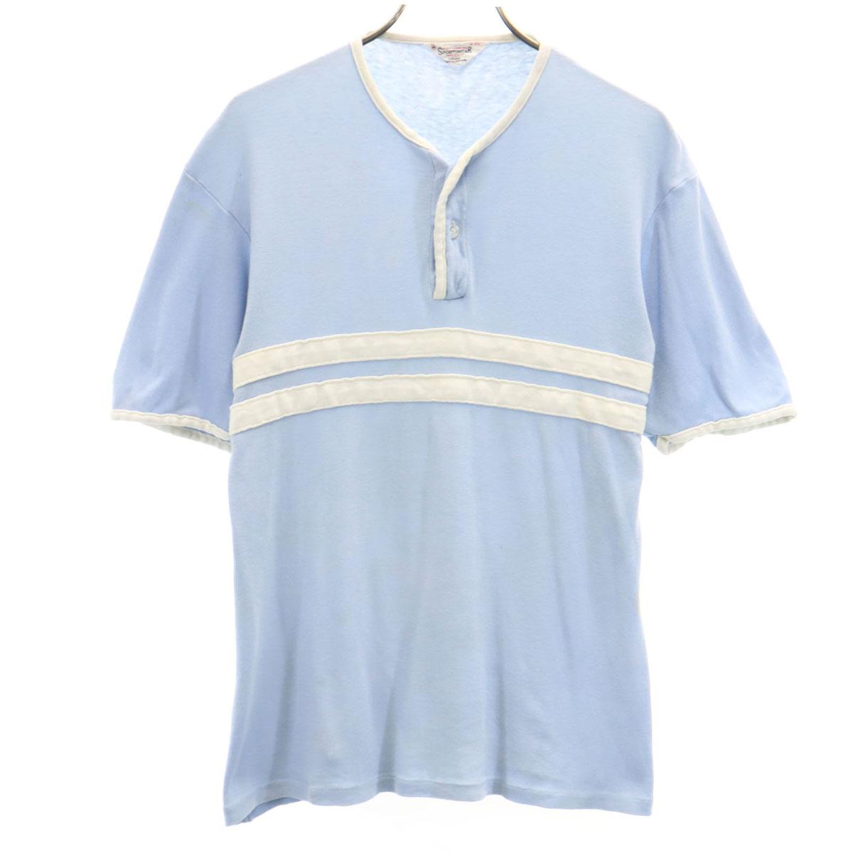 

sportswear 80s Made in USA Vintage Short sleeve Henry Neck T-shirt M Men s Used