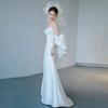 Fishtail Light Wedding Dress 1011 New Bridal Simple French Satin Tube Top Going Out Yarsene Trailing Welcome Dress