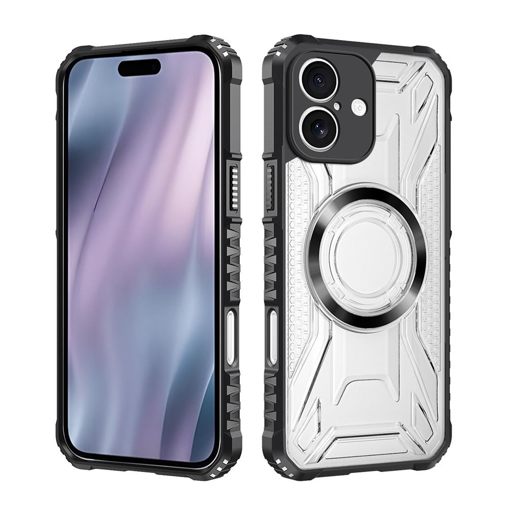 KEYSION Transparent Magnetic Case for iPhone 17 Pro Max Soft Silicone+PC Heavy Duty Shockproof Phone Cover for iPhone 17 17 Air