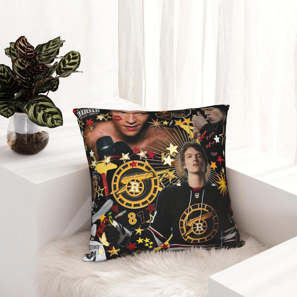 Heated Rivalry Pillowcase Printed Polyester Cushion Cover Decorative Pillow Case Cover Home Zipper 18''