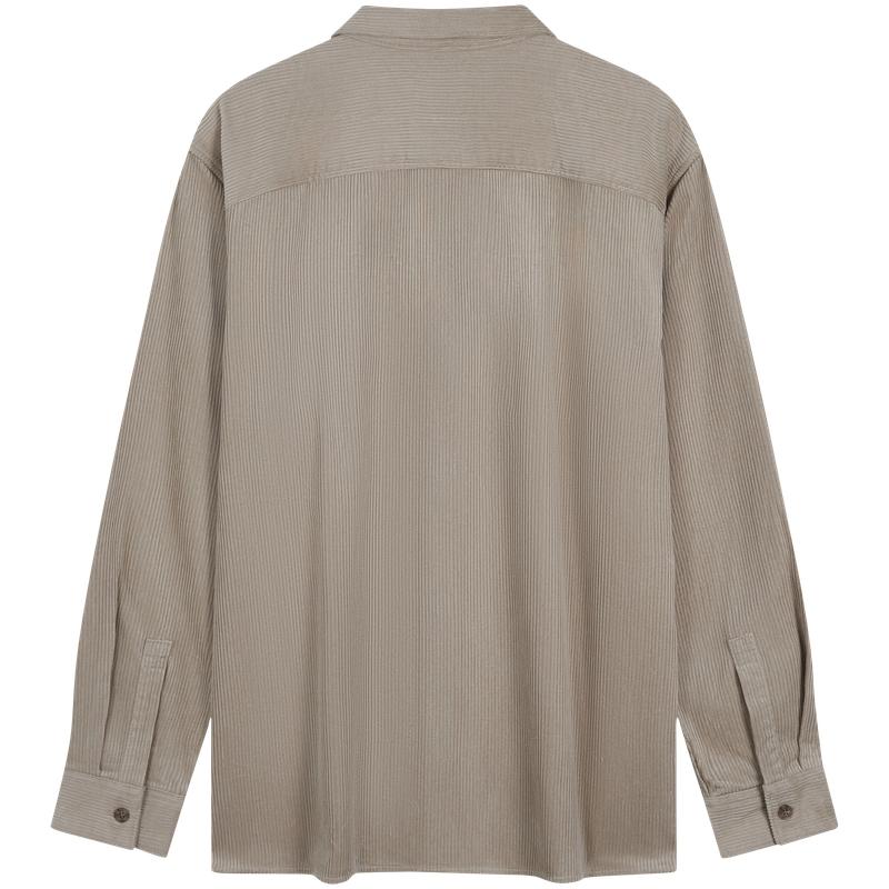 Calvin Klein Casual Cotton Vintage Patch Pocket Embroidered Corduroy Shirt Men shirts 4LD184G