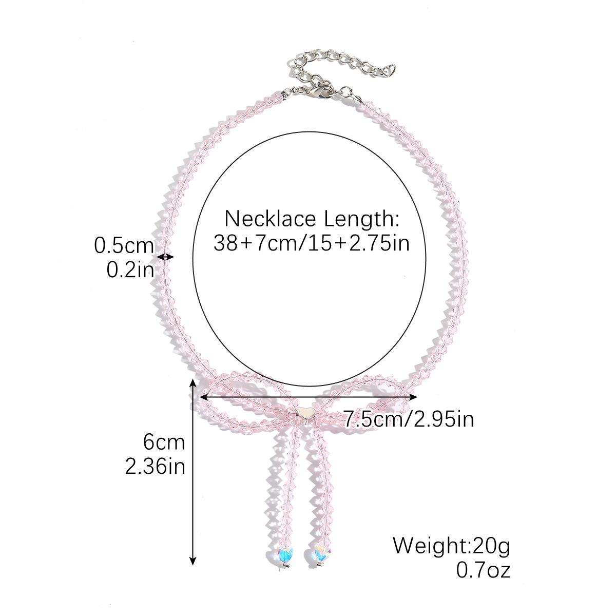 

Ожерелье для женщин Ожерелья Ins Модные летние рисовые бусины Бисерное ожерелье-бант Ключичная цепочка с бусинами Универсальное индивидуальное элегантное ожерелье