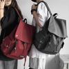 School Bag Elementary School Girl College Student Junior High School Student Burgundy Backpack Male Backpack