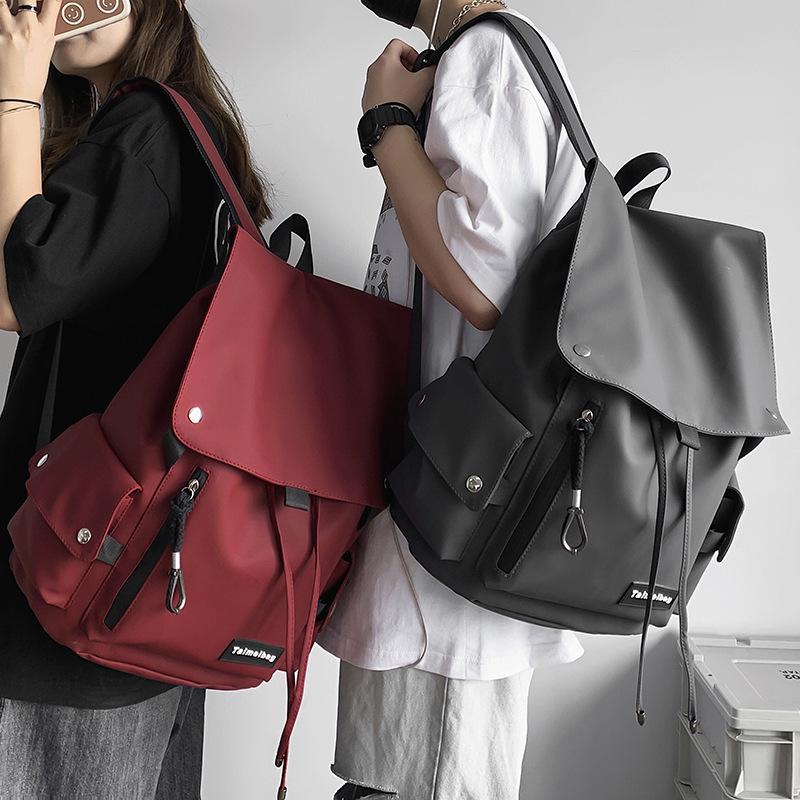 School Bag Elementary School Girl College Student Junior High School Student Burgundy Backpack Male Backpack