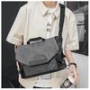 TS JYL laptop bag,Men Flip Shoulder Bag Large Leather Casual Crossbody Bag