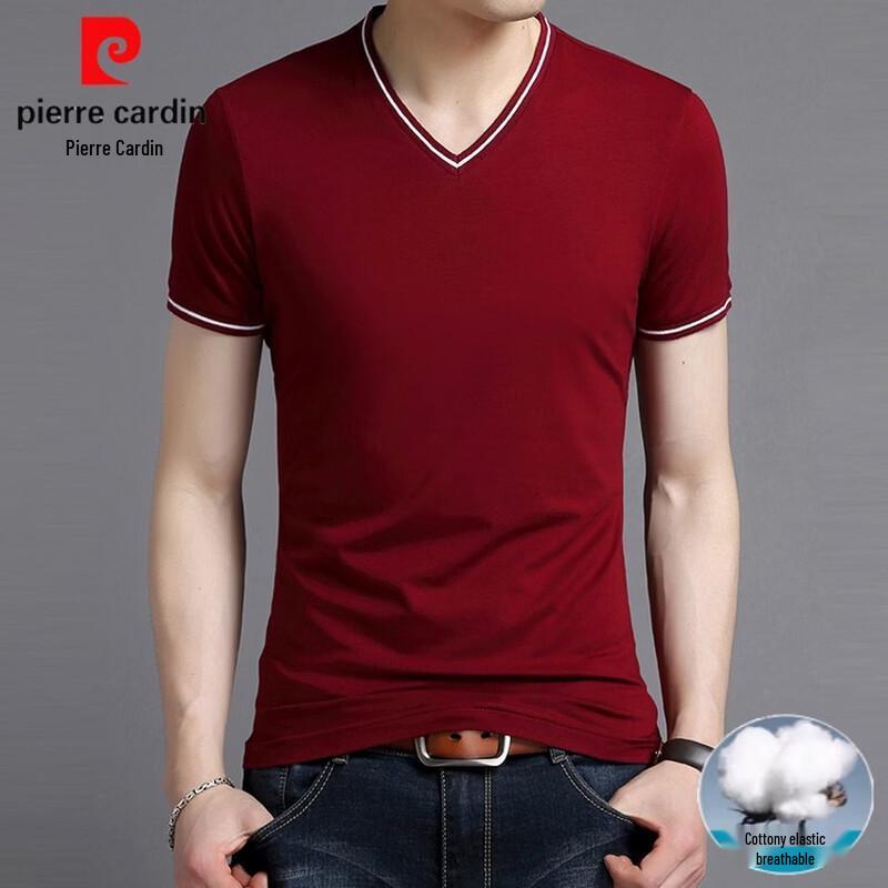Pierre Cardin Men s V-Neck Slim Fit Short Sleeve T-Shirt L