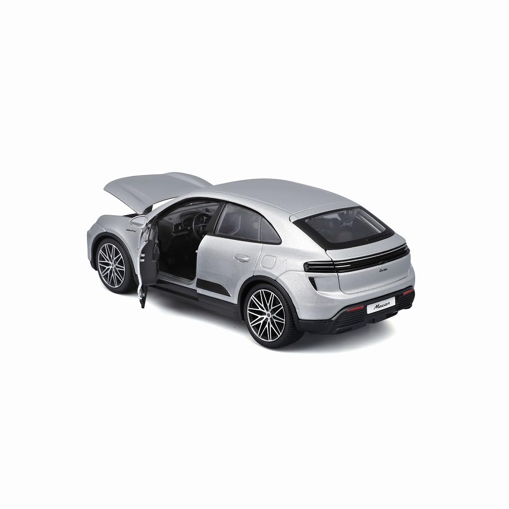 Kyosho BURAGO 1/24 Porsche Macan 4 Electric 2024 Silver Finished Model BUR21114S