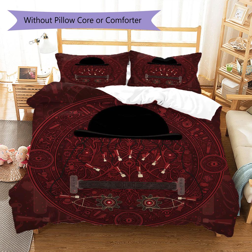 Cyberpunk spaceship Pattern Bedding Quilt Set Quilt Cover Pillowcase Home Decoration Birthday Gift (1 * duvet cover + 2 * pillowcase, without core)