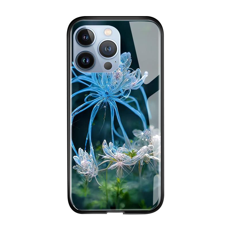 Tempered Glass Phone Case For iPhone 11 12 13 14 15 16 17 Redmi 10 12 14C Note10 Note14 Xiaomi 11Lite PocoC75 Soft Edge Shockproof Smooth Shell